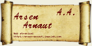 Arsen Arnaut vizit kartica